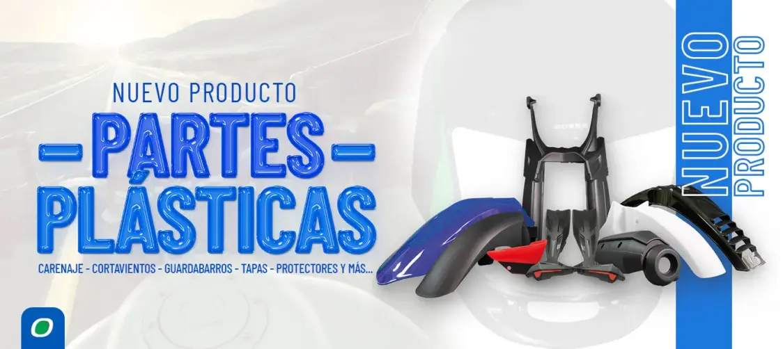 Partes plásticas de una moto